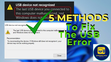The last USB device you connected to this computer malfunctioned and windows does not recognize it!!