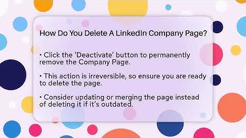 How Do You Delete A LinkedIn Company Page? - Everyday-Networking