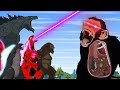 GODZILLA &amp; KONG - SHIN vs Evolution of MONKEY: Who Will Win? | Godzilla  &amp; KONG Cartoon Compilation