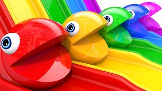 Learn Colors with PACMAN Magic Slide and Surprise Toy Street Vehicle Nursery Rhymes for Kid