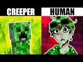 IF MINECRAFT MOBS WERE HUMAN [drawing creeper, ghast, blaze + more]