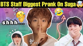 BTS Staff Biggest Prank 😂 BTS Fooled Suga 🤯 BTS Most Funny Prank Moments 🤣 #bts #funny #prank #btsv
