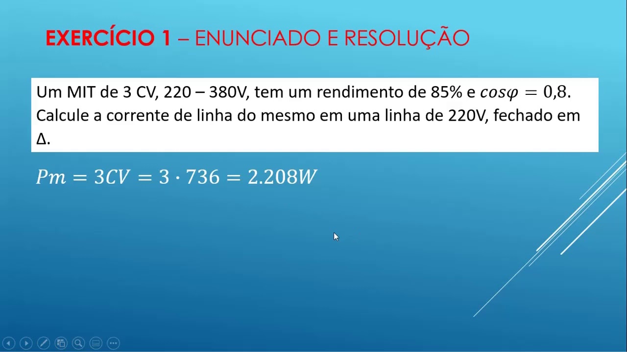 Informações úteis e exercícios sobre motores trifásicos