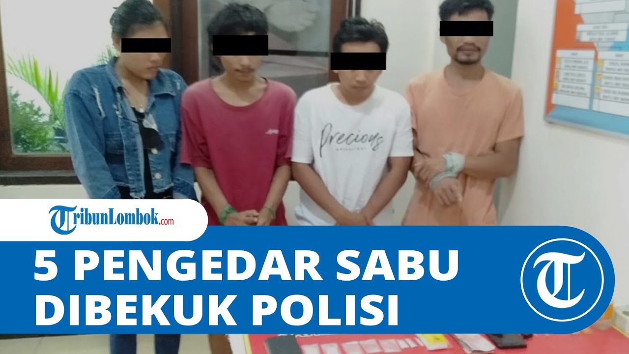 5 Terduga Pengedar Sabu Dibekuk Tim Polres Lombok Barat, Seorang di Antaranya Perempuan