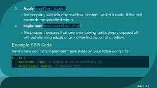How to Constrain Column Widths in HTML Tables Without Text Clipping or Wrapping