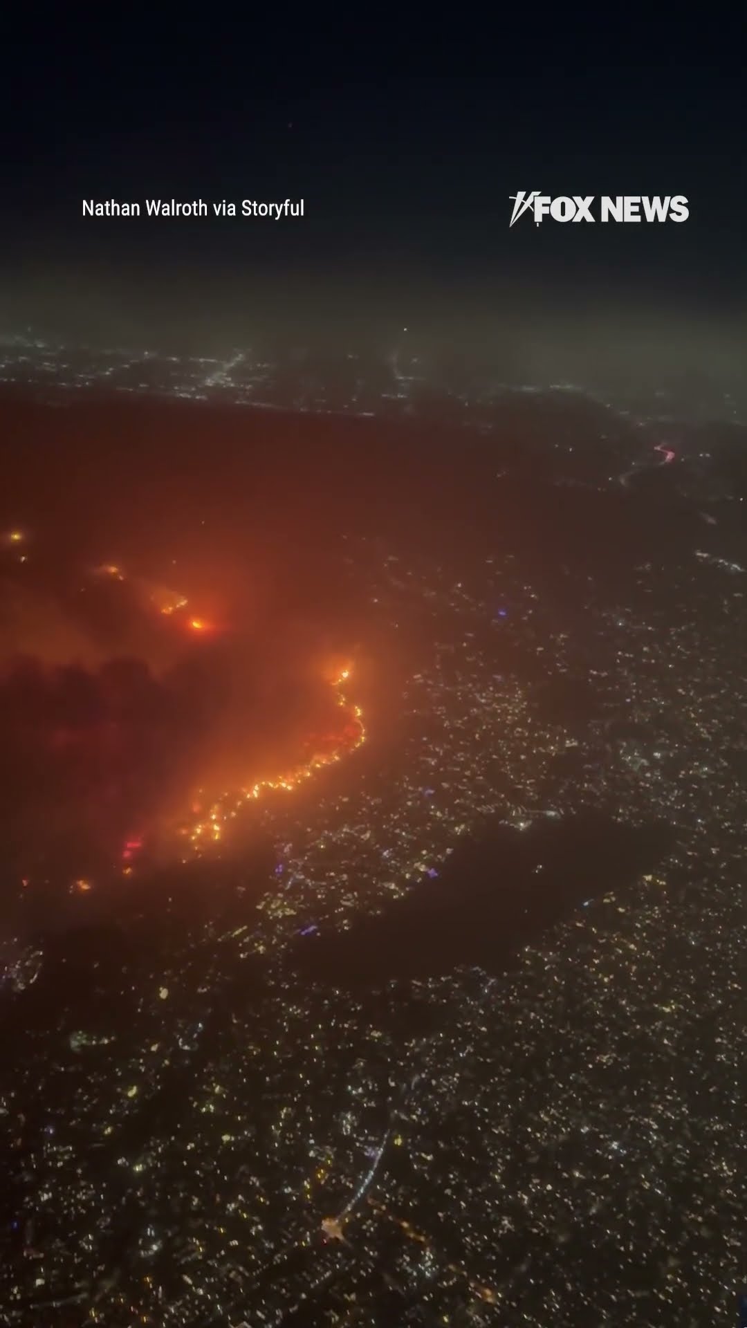 Plane passengers stunned as massive California wildfires are seen from sky