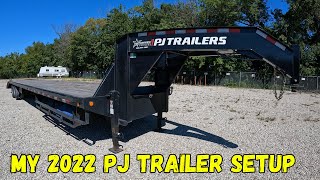 My Hotshot 2022 PJ trailer gooseneck flatbed setup / monster ramps / air ride