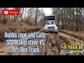 Bubba rope and Case 320TR Skid steer pass their first real test. Pulling out a 26' box truck.
