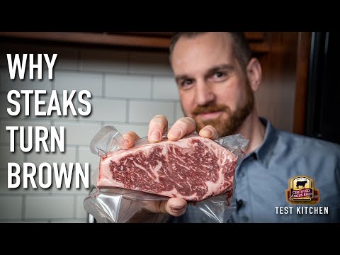 Video: Kāpēc sarkanā gaļa kļūst brūna, kad vārīti