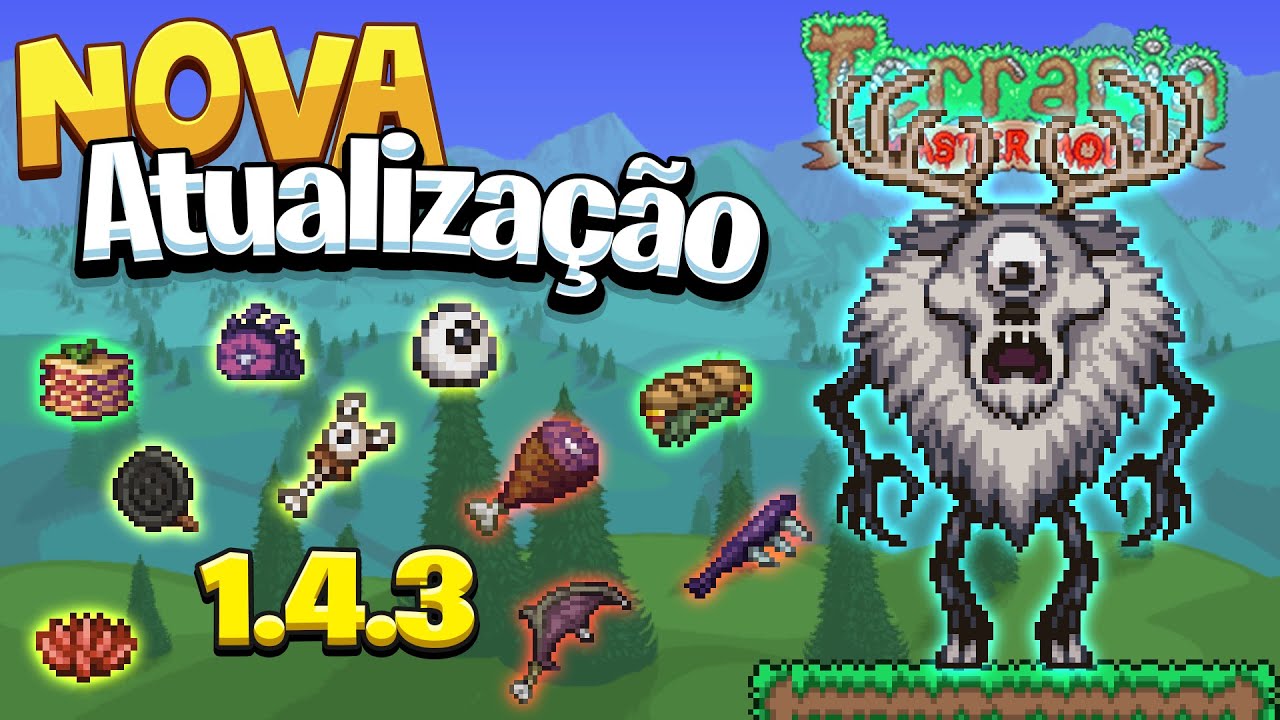 Terraria 1.4 mobile Brasil (Oficial)  Eai galera então eu fiz esse bioma  pro trufa vir morar e já faz mais de 3 dias e ele não veio alguem sabe pq