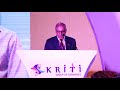 Mr kishore sharma ceo spond publishers sharing his views on the founders day of kriti group