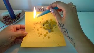Solar Eclipse/New Moon☀☪Candle Wax On Paper!! What Will Come True or How Will You Shine☝