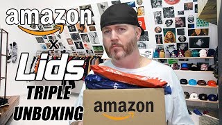 AMAZON x LIDS !!! MY LATEST CLOTHING PICK-UPS !!! TRIPLE UNBOXING !!!