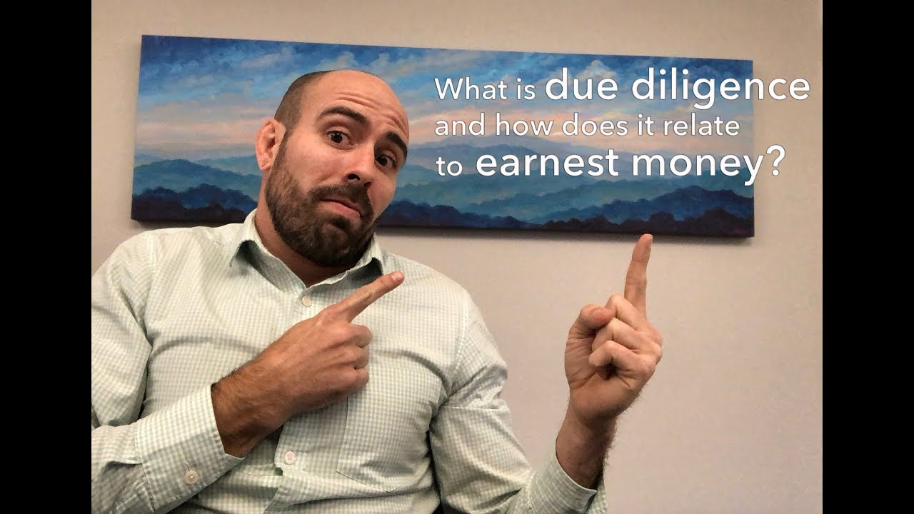 What is due diligence and how does it relate to earnest money in NC