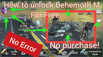 How to Unlock BEHEMOTH M for free in Gunship Battle. No purchase.....No Error!