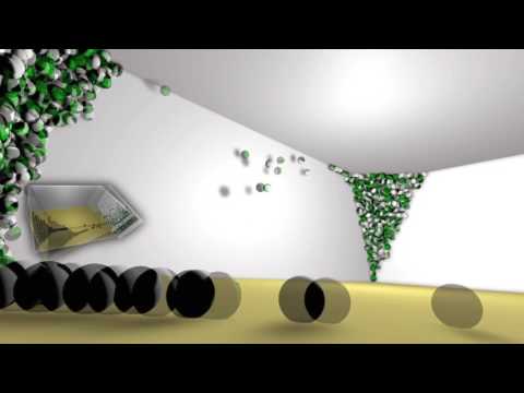 physics simulation | rotating room - spinning room | falling balls