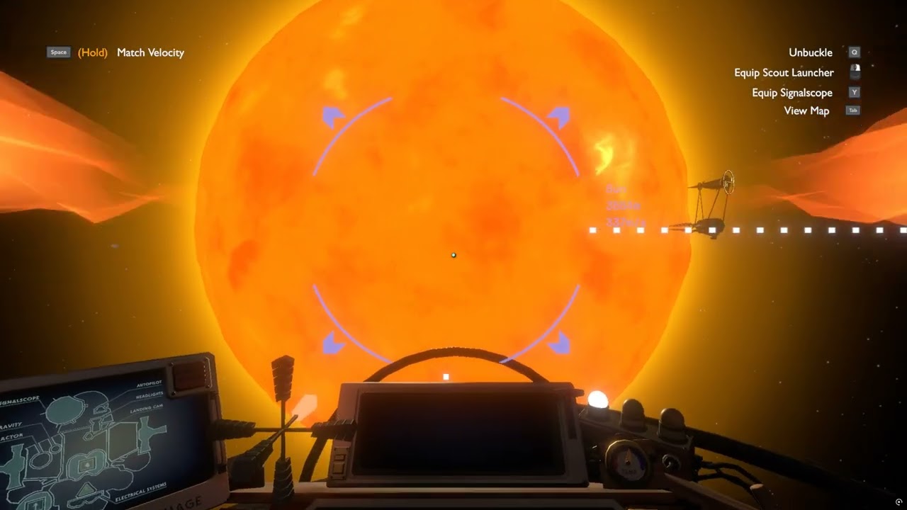 Outer Wilds - Landing on the Sun Station, the "intended" way
