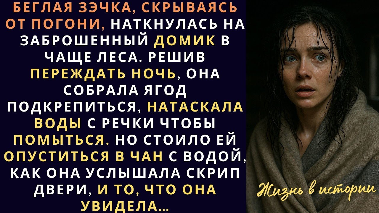 Беглянка, скрываясь от погони, наткнулась на заброшенный домик в чаще леса  Решив переждать ночь