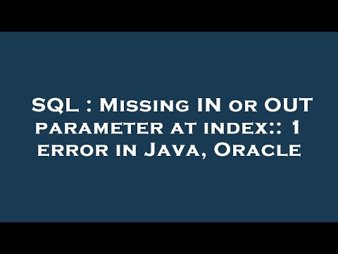 SQL : Missing