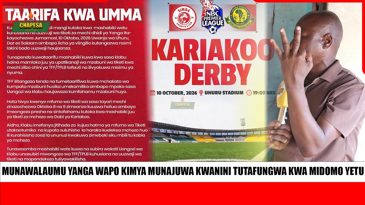 MZEE SAID!ATOWA UTABILI WA MECHI YA DERBY ILA VIINGILIO DUUH SIMBA WAMETUKOMESHA