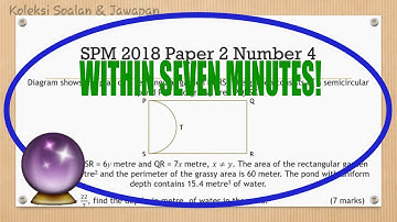 SPM Additional Mathematics 2018 Paper 2 Number 4 - Simultaneous Linear and Non-Linear Equations