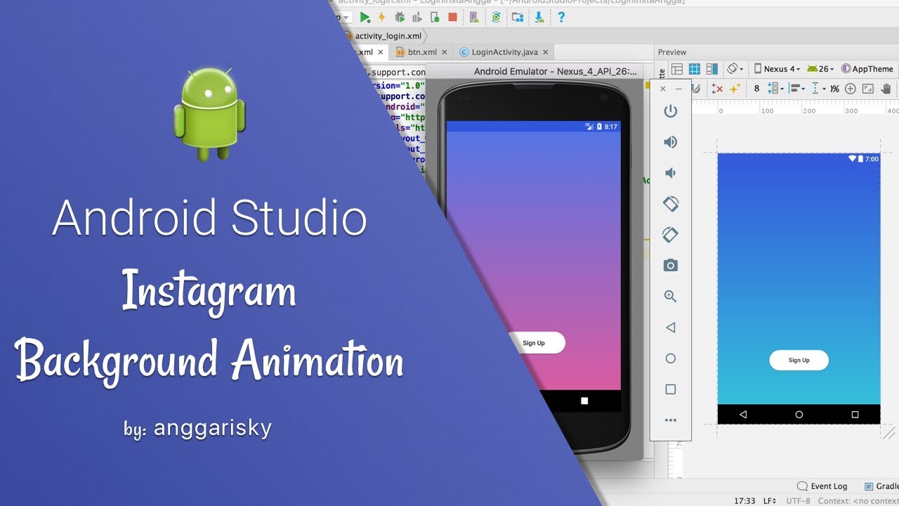 Instagram Background Animation in Android Studio Tutorial - YouTube