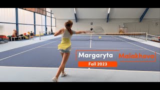 Margaryta Malakhova  College Tennis Recruiting Video  Fall 2023