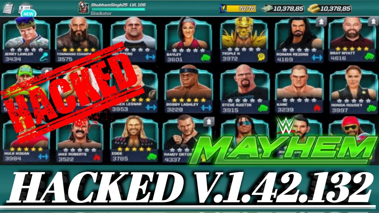 [1.42.132] WWE MAYHEM MOD APK (Unlimited,Gold/Cash) 2021 SHUBHAM