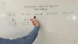 Subtraction using an Algorithm (with trading)