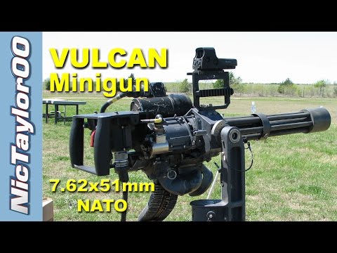 Shooting the M134 Minigun at 50 rounds per Second!