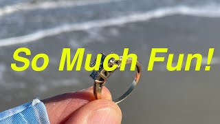 Beach Metal Detecting Fun Finding Gold and Silver