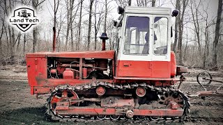 Редкий гусеничный трактор Т-4А с большой кабиной - обновленная версия известного советского трактора