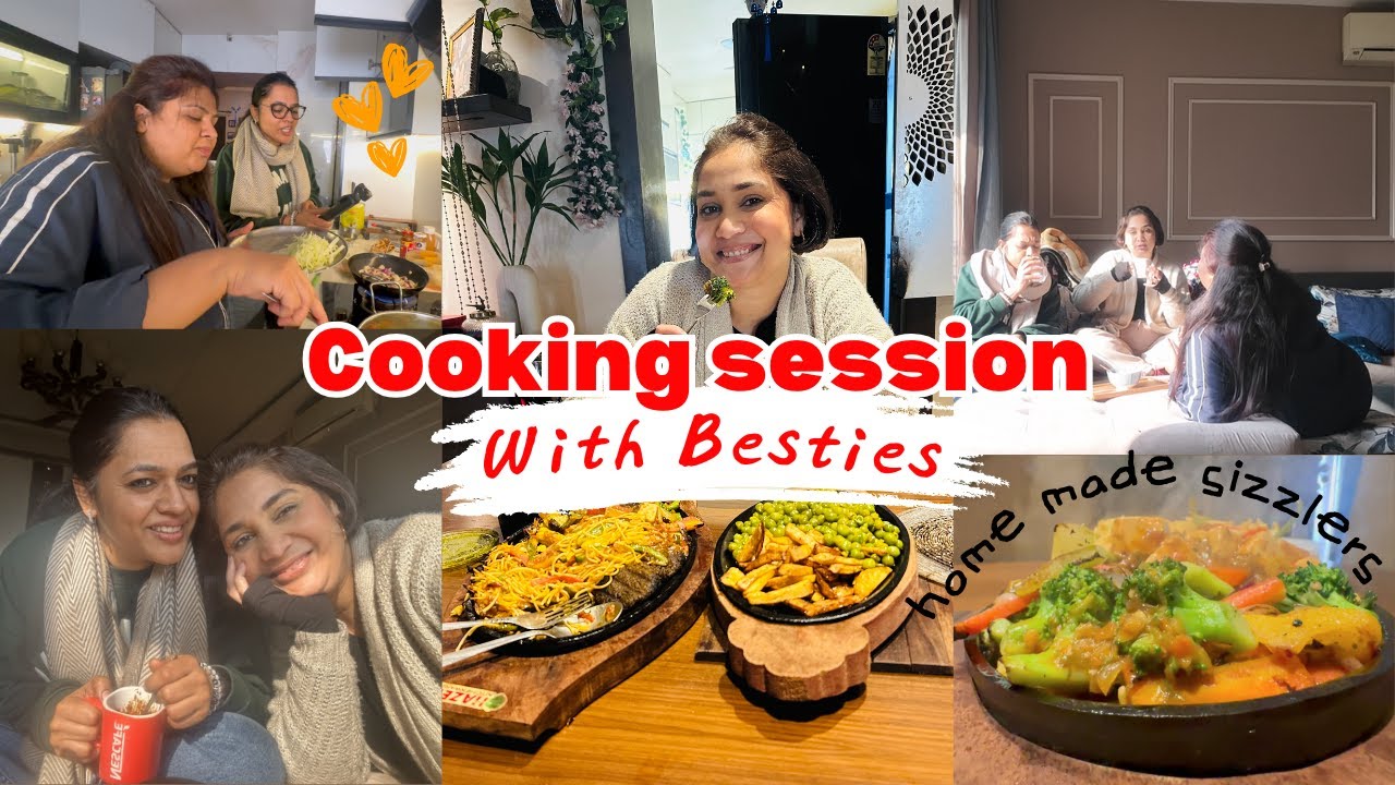 Afternoon, cooking and coffee with my Besties | she made Sizzlers at home 😲