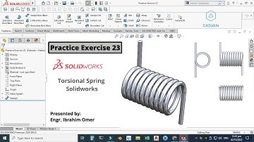 Modelleer een torsieveer in Solidworks | Solidworks Oefening 23 | Torsieveer Solidworks