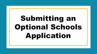 Arabic - Step 2 - Submitting an Optional Schools Application