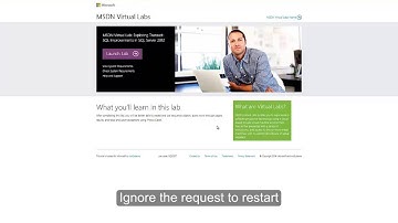 SQL instructions for Microsoft Virtual Labs
