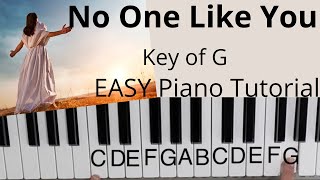 No One Like You  (Key of G)//EASY Piano Tutorial by Simplified Piano 1,322 views 1 day ago 9 minutes, 45 seconds
