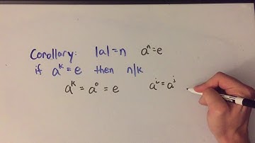 a^k = e then n divides k Proof (Abstract Algebra)