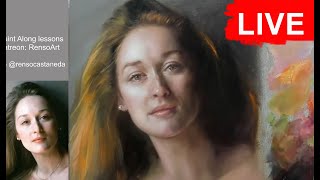 One session oil painting  Meryl Streep