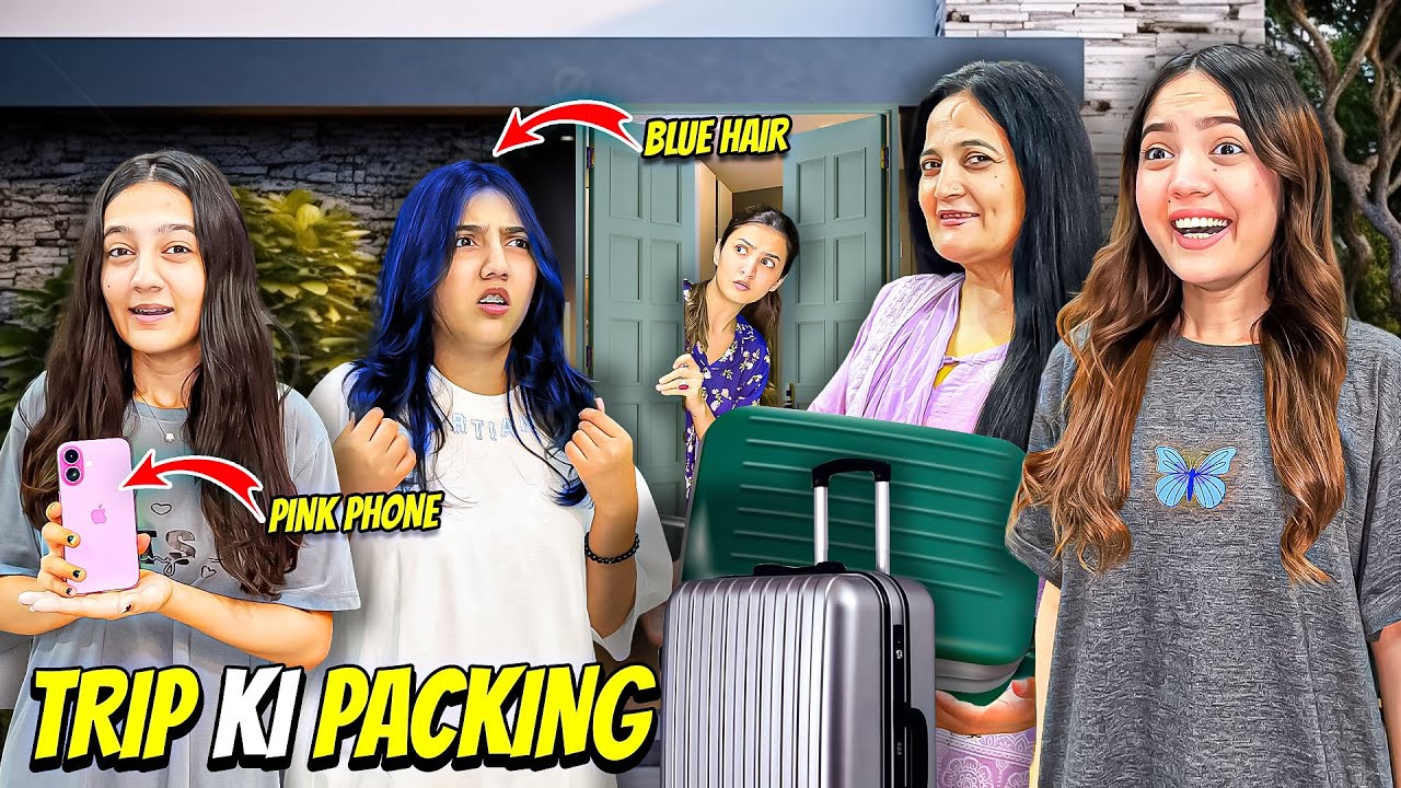 Trip Par Kahan Jarhay hain?✈️😍|Zainab Nai Blue Hair Colour Karwa Lia😱|Sistrology