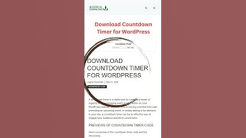 DOWNLOAD COUNTDOWN TIMER FOR WORDPRESS