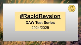 RapidRevision DAW Test Series