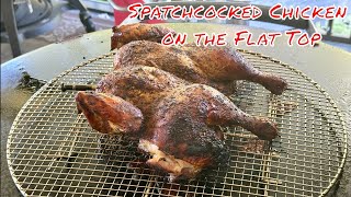 Juicy Spatchcock Chicken Cooked To Perfection On The Evo Flat Top Grill!