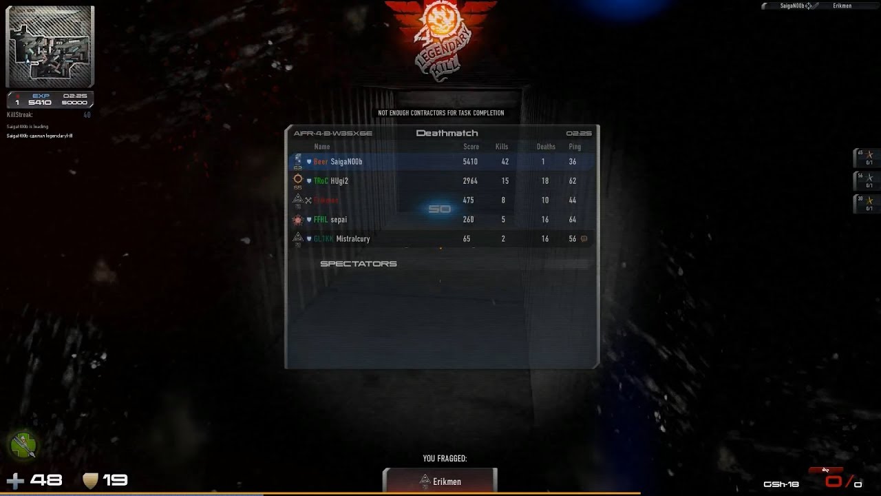 Contract Wars: Legendary kill #4 - SaigaN00b