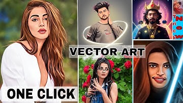 🔴 Cartoon Photo Editing in Mobile Vector New Photo Editing || Create Victor Art image Just One Click