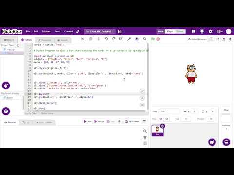 Visualizing Data with Matplotlib | Python Editor | Pictoblox