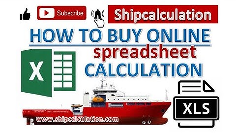 How to buy spreadsheet excel ship calculation
