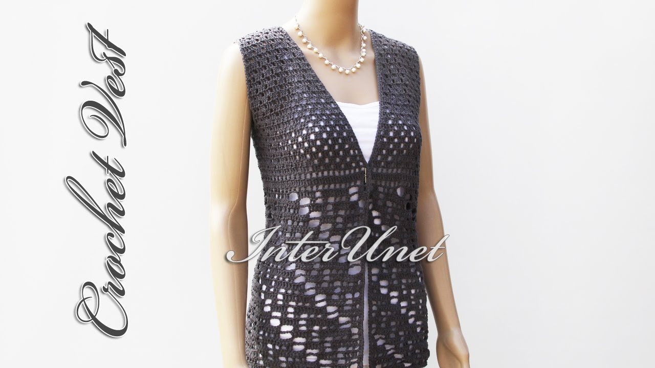 lace crochet vest