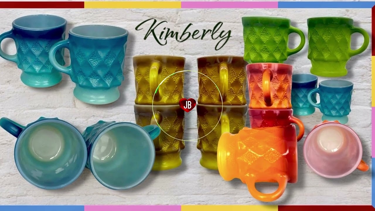 Vintage Kimberly Fire-King Mugs: Colorful Mid-Century Treasures Collector's Guide 