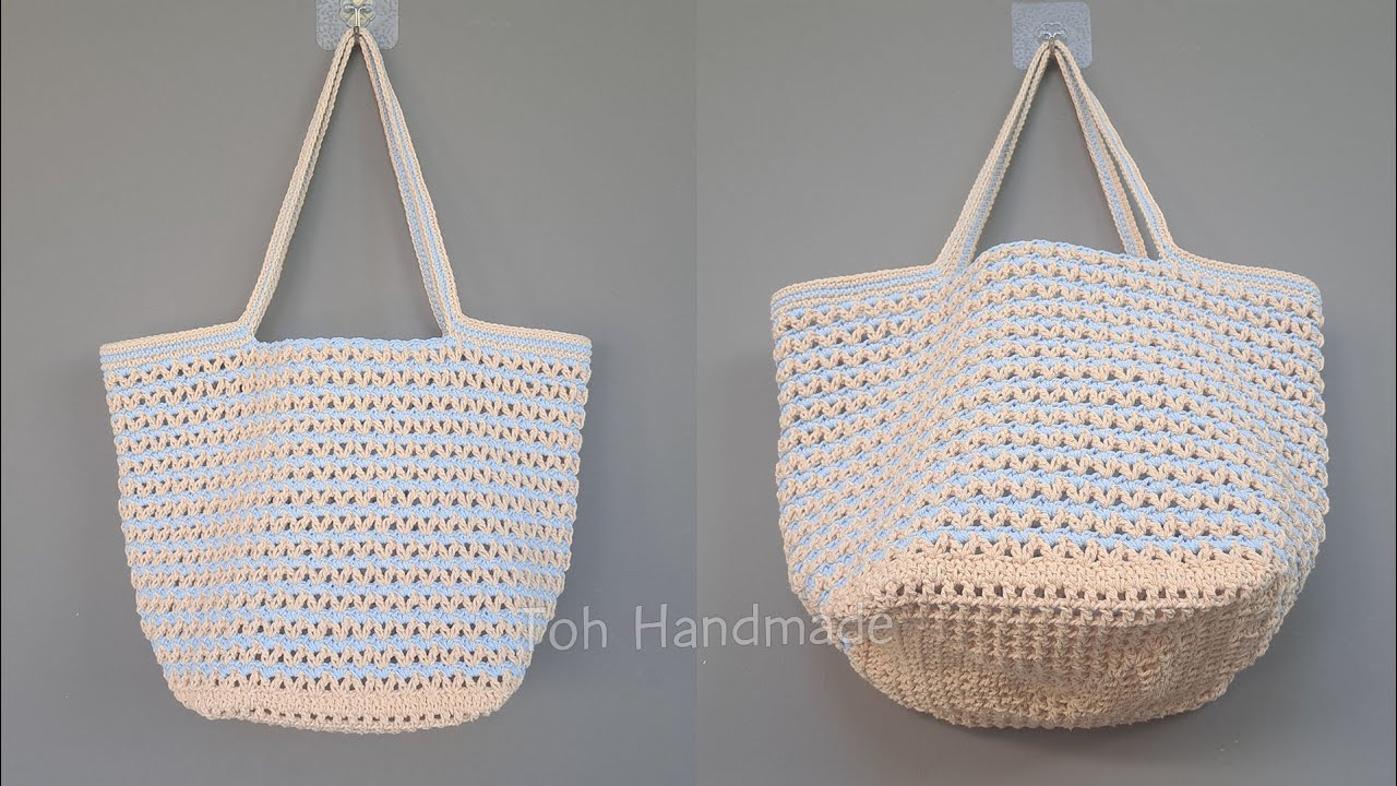 Beautiful! DIY Crochet Tote Bag | Crochet Bag Tutorial | Step by Step ...